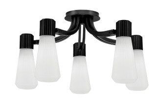 Everleigh Five Light Semi-Flush Mount in Matte Black (200|4817-MB-881)