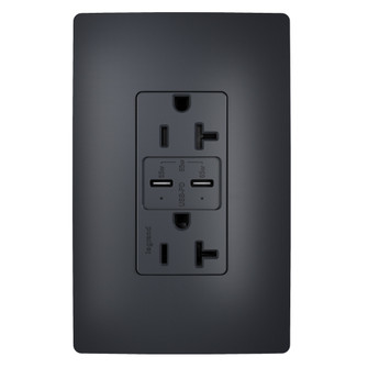 radiant 65W Commercial USB Outlet, Type C, 20A, Tamper-Resistant in Graphite (246|TR20USBPD65G)