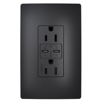 radiant 65W USB Outlet, Type C, 15A, Tamper-Resistant in Black (246|R26USBPD65BK)