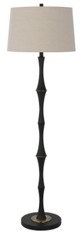 Salter One Light Floor Lamp in Matte Black/ Antique Brass (225|BO-3241FL)