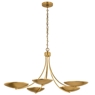 Palmela Five Light Chandelier in Lacquered Brass (12|52856LBR)