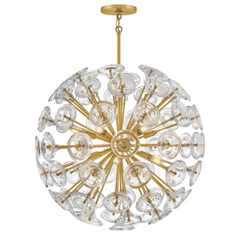 Maya LED Chandelier in Unlacquered Brass (138|FR46905UB)