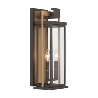 Lendel Two Light Outdoor Wall Sconce in Twilight Bronze + Textured Gold (60|LDL-902-TZ-TG)