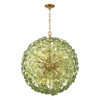 Esme 12 Light Chandelier in Aged Brass (60|ESM-4009-AG-GR)
