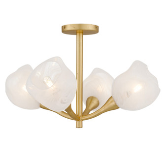Adelyn Four Light Semi-Flush Mount in Gold Leaf (10|ADEL1722GFL)