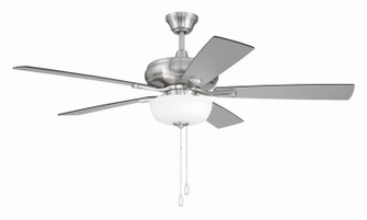 EOS 2 Light Frosted White Bowl 52'' Ceiling Fan 52'' Ceiling Fan in Brushed Polished Nickel (46|ECF211BNK5-BNGW)