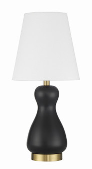 Gloria One Light Table Lamp in Flat Black/Satin Brass (46|87020FBSB-T)
