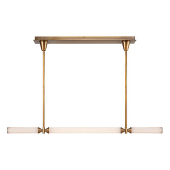 Edwin LED Linear Pendant in Vintage Brass/Frosted Ribbed Glass (452|LP348148VBFR-UNV)