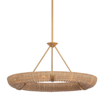 Floyd Nine Light Chandelier in Patina Gold Leaf (67|F3836-PGL)