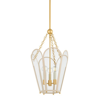Clarisse Three Light Lantern in Aged Brass (428|H1132703-AGB/SBQ)