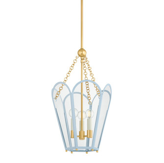 Clarisse Three Light Lantern in Aged Brass (428|H1132703-AGB/SAO)