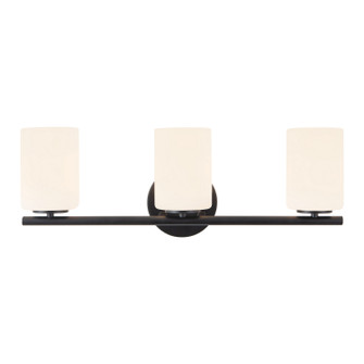 Ezra Three Light Bathroom Vanity in Black (347|VL0712722BK)