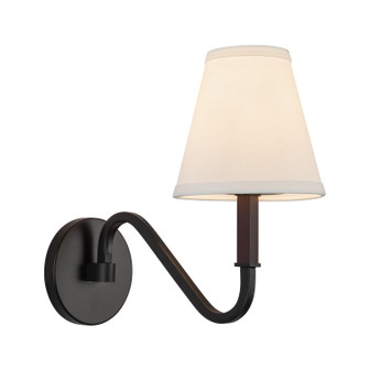 Sloan One Light Wall Sconce in Matte Black/White Linen (452|WS445106MBWL)