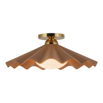 Furrow One Light Semi-Flush Mount in Peach (452|SF354016PEC)