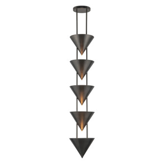 Versus Five Light Pendant in Aged Steel (452|PD341548STA)