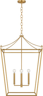 Carlyle Four Light Lantern in Burnished Brass/Burnished Brass (454|KSC1204BBS)