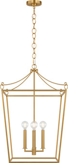 Carlyle Four Light Lantern in Burnished Brass/Burnished Brass (454|KSC1174BBS)