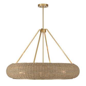 Gaia Six Light Pendant in Warm Brass (51|7-8301-6-322)
