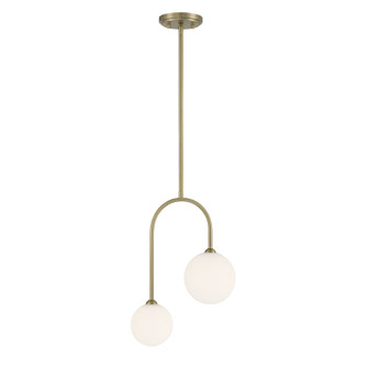 Chester Two Light Pendant in Noble Brass (51|7-5981-2-127)