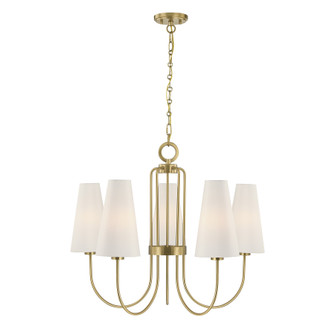 Wilkes Five Light Chandelier in Warm Brass (51|1-4703-5-322)
