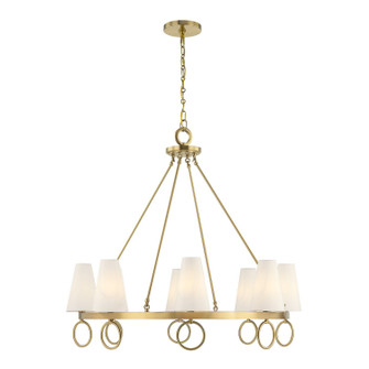 Wilkes Eight Light Chandelier in Warm Brass (51|1-4702-8-322)