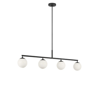 Nube Four Light Linear Chandelier in Midnight Black (1|GLC1814MBK)