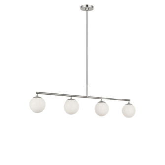 Nube Four Light Linear Chandelier in Brushed Nickel (1|GLC1814BNE)