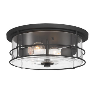 Lorenth Two Light Flush Mount in Dark Matte Black (7|17647-899)