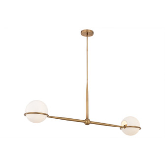 Orstyn Two Light Linear Chandelier in Legacy Brass (7|12507-732)