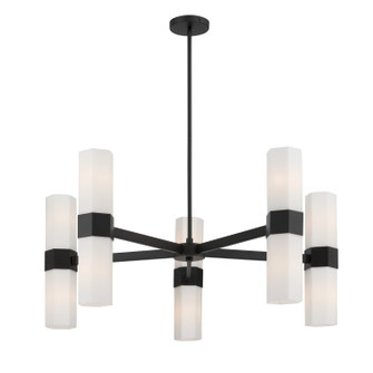 Delgada Ten Light Chandelier in Dark Matte Black (7|12129-899)
