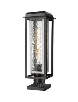 Mansfield One Light Outdoor Post Lantern in Matte Black (405|9951-1PLT-BK-20-CG-SV-WG)