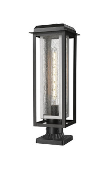 Mansfield One Light Outdoor Post Lantern in Matte Black (405|9951-1PLT-BK-20-CG-SV-SDY)