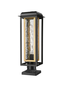 Mansfield One Light Outdoor Post Lantern in Matte Black (405|9951-1PLT-BK-20-CG-BR-WG)