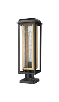 Mansfield One Light Outdoor Post Lantern in Matte Black (405|9951-1PLT-BK-20-CG-BR-SDY)