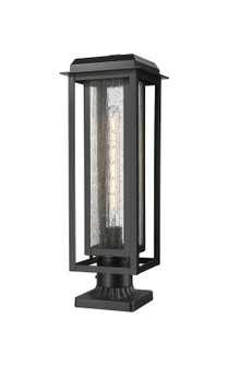 Mansfield One Light Outdoor Post Lantern in Matte Black (405|9951-1PLT-BK-20-CG-BK-SDY)