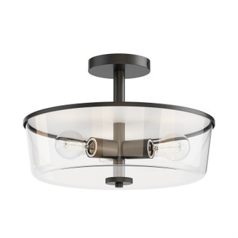 Fuller Three Light Semi Flush/Pendant Convertible in Black (16|5695CLBK)