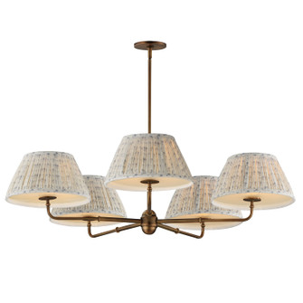 Dunbridge Five Light Chandelier in Weathered Brass (16|18415BWWBR)
