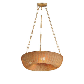 Bower Three Light Pendant in Natural Aged Brass (16|14312NANAB)