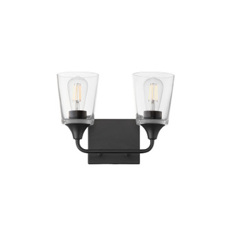 Hudson Two Light Bath Vanity in Black (16|12882CLBK)