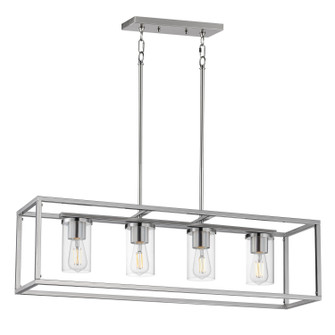 Lateral Four Light Linear Pendant in Satin Nickel (16|10288CLSN)