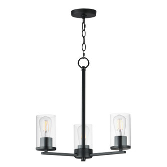 Lateral Three Light Chandelier in Black (16|10287CLBK)