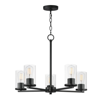 Lateral Five Light Chandelier in Black (16|10286CLBK)