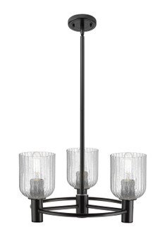 Downtown Urban Three Light Pendant in Matte Black (405|434-3CR-BK-G559-5SDY)