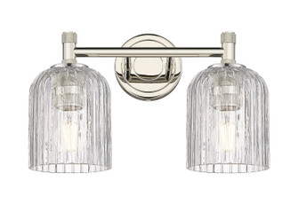 Downtown Urban Two Light Bath Vanity in Polished Nickel (405|434-2W-PN-G559-5CL)