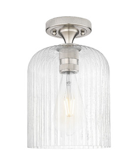 Downtown Urban One Light Flush Mount in Satin Nickel (405|434-1F-SN-G559-8SDY)