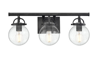 Downtown Urban Three Light Bath Vanity in Weathered Zinc (405|416-3W-WZ-G204-6)