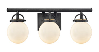 Downtown Urban Three Light Bath Vanity in Weathered Zinc (405|416-3W-WZ-G201-6)