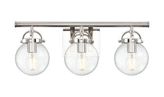 Downtown Urban Three Light Bath Vanity in Polished Nickel (405|416-3W-PN-G204-6)