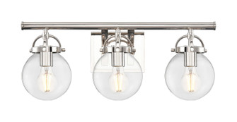 Downtown Urban Three Light Bath Vanity in Polished Nickel (405|416-3W-PN-G202-6)