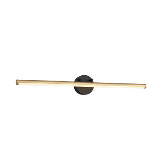 No Shade Material LED Linear Wall/Bath in Matte Black w/ Brass (102|NSH-9117-MBBR)